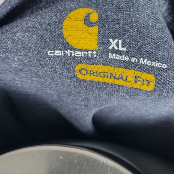 Carhartt  Mens XL Relaxed Fit Long Sleeve Logo  work outdoor Casual Wear Print - Picture 8 of 12